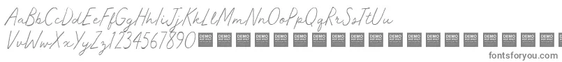 Master Works   Demo Font – Gray Fonts on White Background