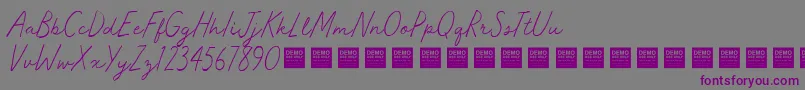 Master Works   Demo Font – Purple Fonts on Gray Background