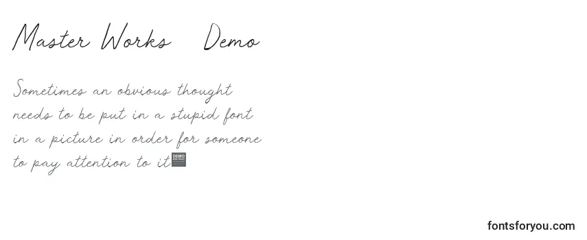 Schriftart Master Works   Demo