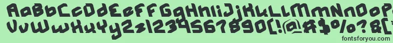フォントMASTER – 緑の背景に黒い文字