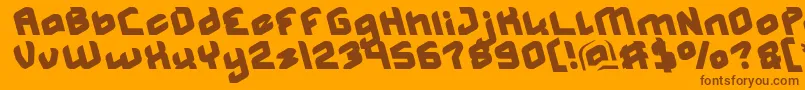 MASTER Font – Brown Fonts on Orange Background