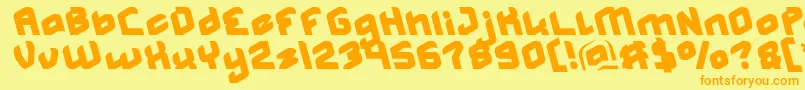 MASTER Font – Orange Fonts on Yellow Background