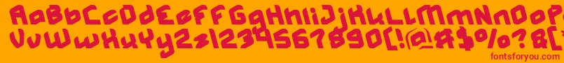 MASTER Font – Red Fonts on Orange Background