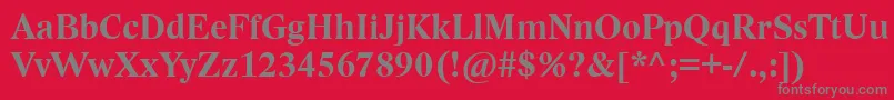 LidoStfCeBold-Schriftart – Graue Schriften auf rotem Hintergrund
