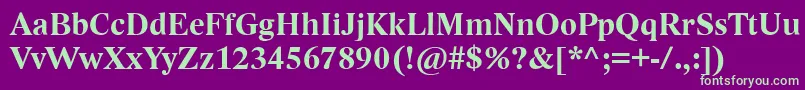 LidoStfCeBold Font – Green Fonts on Purple Background