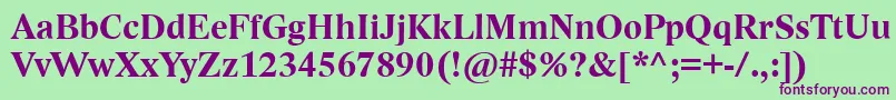 LidoStfCeBold Font – Purple Fonts on Green Background
