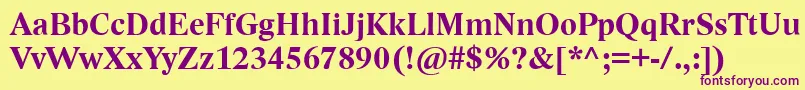 LidoStfCeBold Font – Purple Fonts on Yellow Background