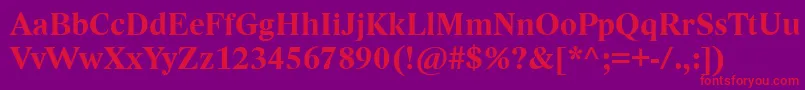 LidoStfCeBold Font – Red Fonts on Purple Background