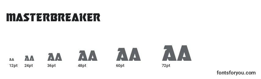 Размеры шрифта Masterbreaker (133750)