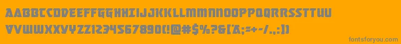 masterbreaker-Schriftart – Graue Schriften auf orangefarbenem Hintergrund