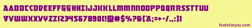 masterbreaker Font – Purple Fonts on Yellow Background