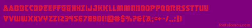 masterbreaker-Schriftart – Rote Schriften auf violettem Hintergrund