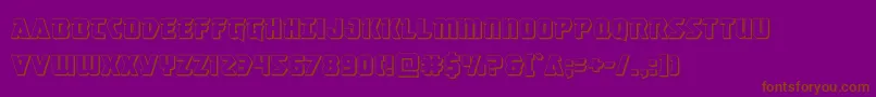 masterbreaker3d Font – Brown Fonts on Purple Background