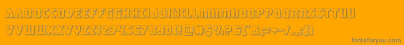 masterbreaker3d-Schriftart – Graue Schriften auf orangefarbenem Hintergrund