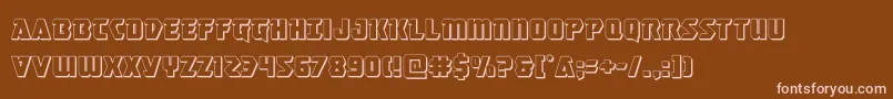 masterbreaker3d Font – Pink Fonts on Brown Background