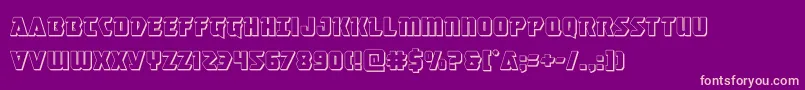masterbreaker3d Font – Pink Fonts on Purple Background