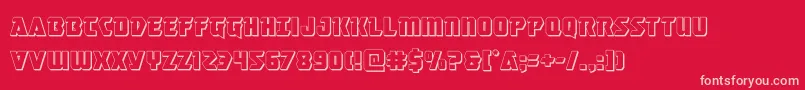 masterbreaker3d Font – Pink Fonts on Red Background