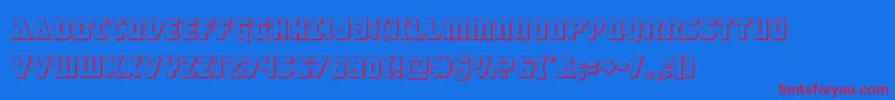 masterbreaker3d Font – Red Fonts on Blue Background