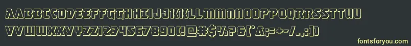 masterbreaker3d Font – Yellow Fonts on Black Background