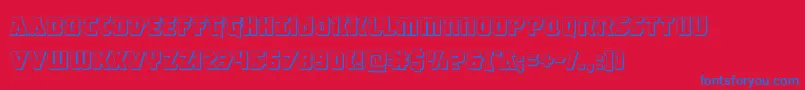 masterbreaker3d Font – Blue Fonts on Red Background