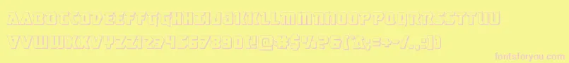 masterbreaker3d Font – Pink Fonts on Yellow Background