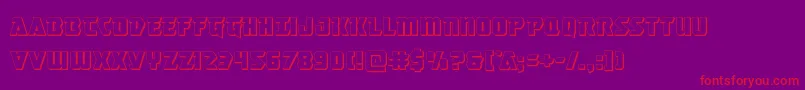 masterbreaker3d Font – Red Fonts on Purple Background