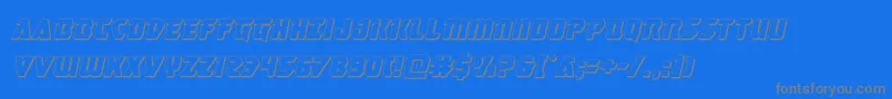 masterbreaker3dital Font – Gray Fonts on Blue Background