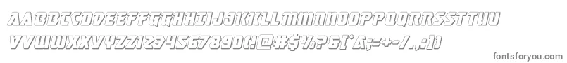 フォントmasterbreaker3dital – 白い背景に灰色の文字