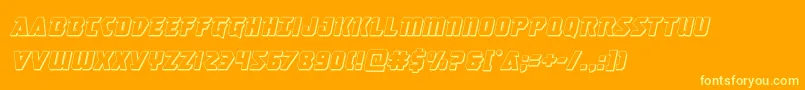 masterbreaker3dital-Schriftart – Gelbe Schriften auf orangefarbenem Hintergrund