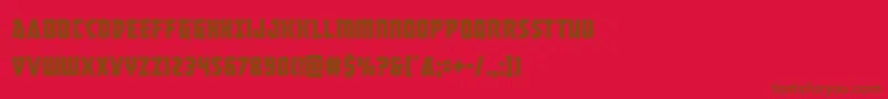 masterbreakercond Font – Brown Fonts on Red Background
