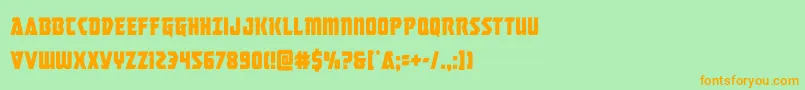 masterbreakercond Font – Orange Fonts on Green Background