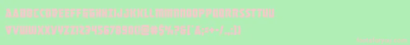 masterbreakercond Font – Pink Fonts on Green Background
