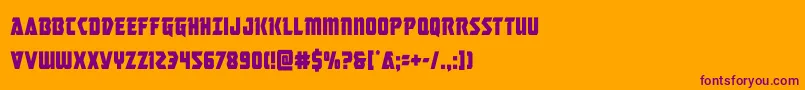 masterbreakercond Font – Purple Fonts on Orange Background