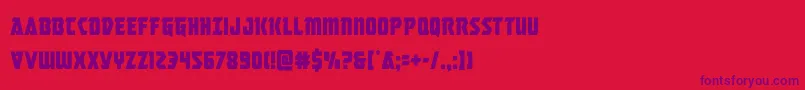 masterbreakercond Font – Purple Fonts on Red Background