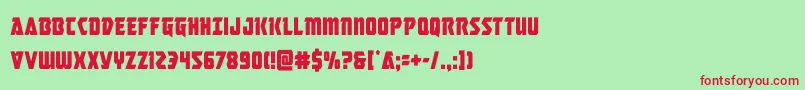 masterbreakercond Font – Red Fonts on Green Background