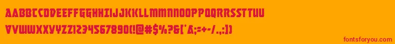 masterbreakercond Font – Red Fonts on Orange Background
