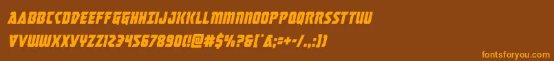 masterbreakercondital Font – Orange Fonts on Brown Background