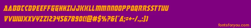 masterbreakercondital Font – Orange Fonts on Purple Background