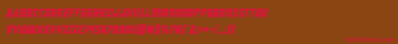 masterbreakercondital Font – Red Fonts on Brown Background