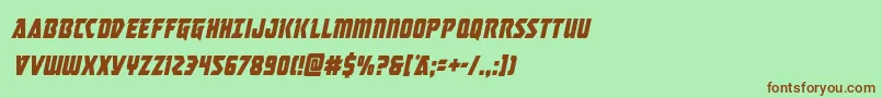 masterbreakercondital Font – Brown Fonts on Green Background