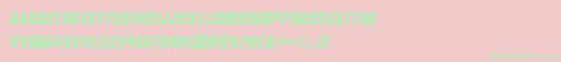 masterbreakercondital Font – Green Fonts on Pink Background