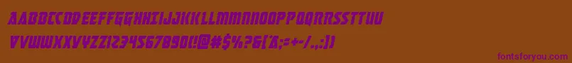 masterbreakercondital Font – Purple Fonts on Brown Background