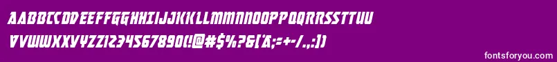 masterbreakercondital Font – White Fonts on Purple Background