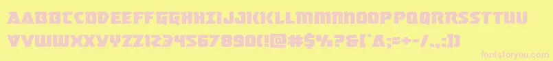 masterbreakerexpand Font – Pink Fonts on Yellow Background