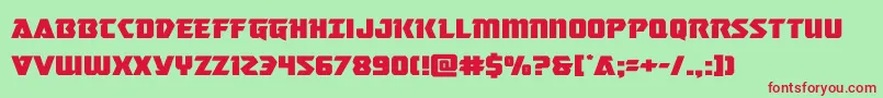 フォントmasterbreakerexpand – 赤い文字の緑の背景
