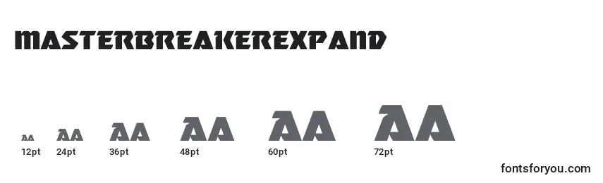 Размеры шрифта Masterbreakerexpand (133759)