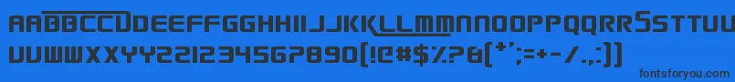 Шрифт SmackLaidethDown2016 – чёрные шрифты на синем фоне