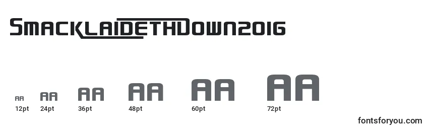 Размеры шрифта SmackLaidethDown2016