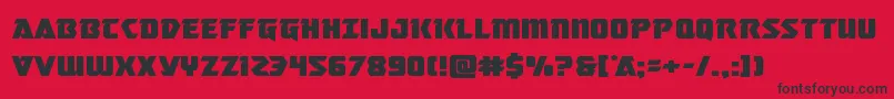 masterbreakerexpand Font – Black Fonts on Red Background