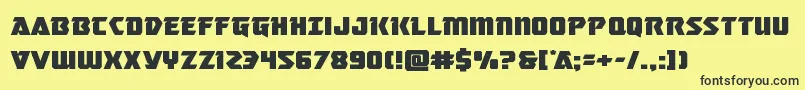 masterbreakerexpand Font – Black Fonts on Yellow Background